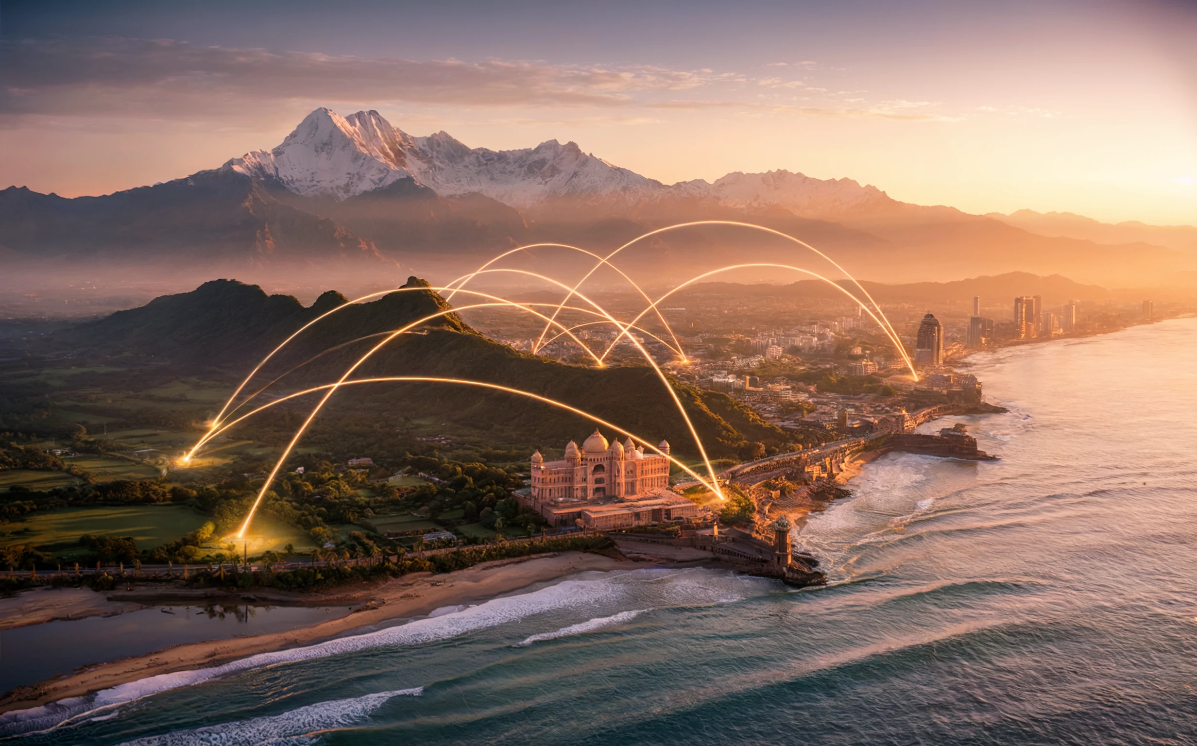 Aerial view of India